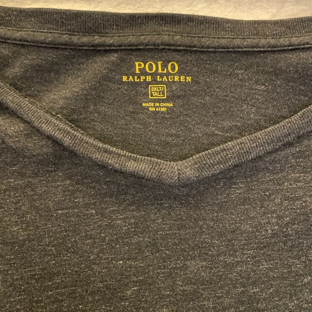 Men’s Polo Ralph Lauren Dark Gray Long Sleeve Tee 2XLT